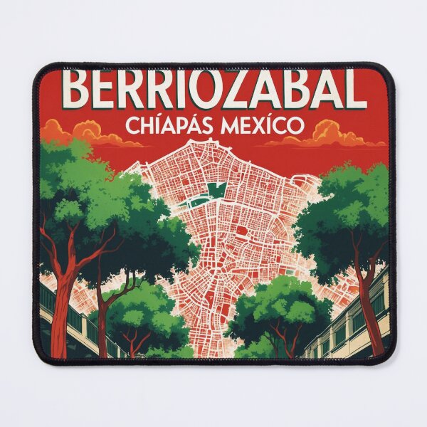Item preview, Berriozabal Chiapas Mexico 1950s Vintage Travel Tourism Map designed and sold by TravelersGems.