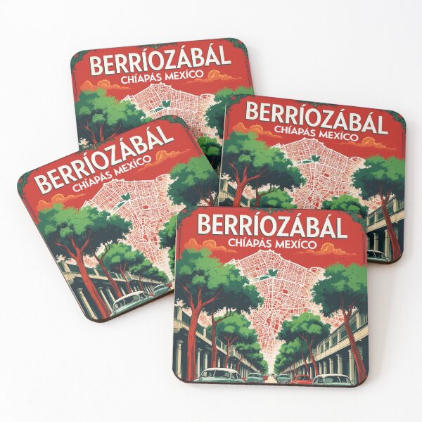 Item preview, Berriozabal Chiapas Mexico 1950s Vintage Travel Tourism Map designed and sold by TravelersGems.