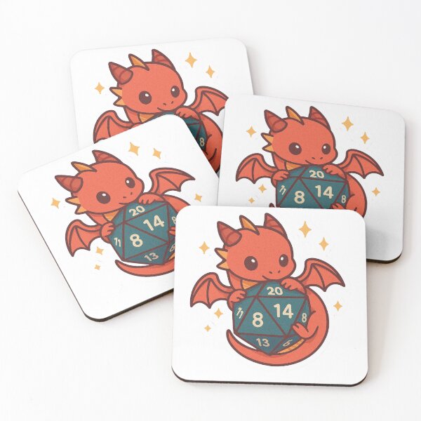 Item preview, Cute Dragon with Dice - Tabletop RPG designed and sold by KyzArt01.