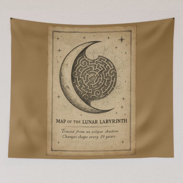 Item preview, Map of the Lunar Labyrinth designed and sold by cryolith7454.