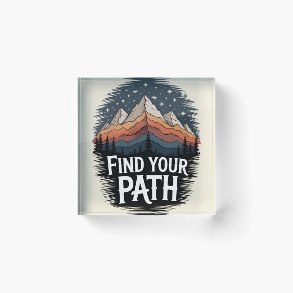 Item preview, Find Your Path Mountain Landscape Art Print - Inspirational Nature Design designed and sold by pnidesign.