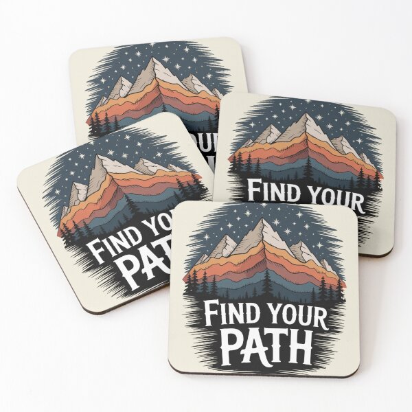 Item preview, Find Your Path Mountain Landscape Art Print - Inspirational Nature Design designed and sold by pnidesign.