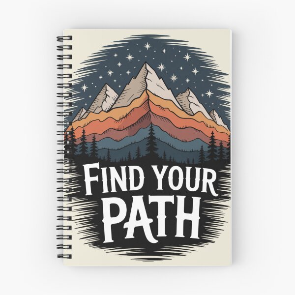 Item preview, Find Your Path Mountain Landscape Art Print - Inspirational Nature Design designed and sold by pnidesign.