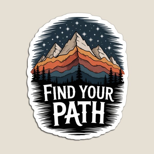 Item preview, Find Your Path Mountain Landscape Art Print - Inspirational Nature Design designed and sold by pnidesign.