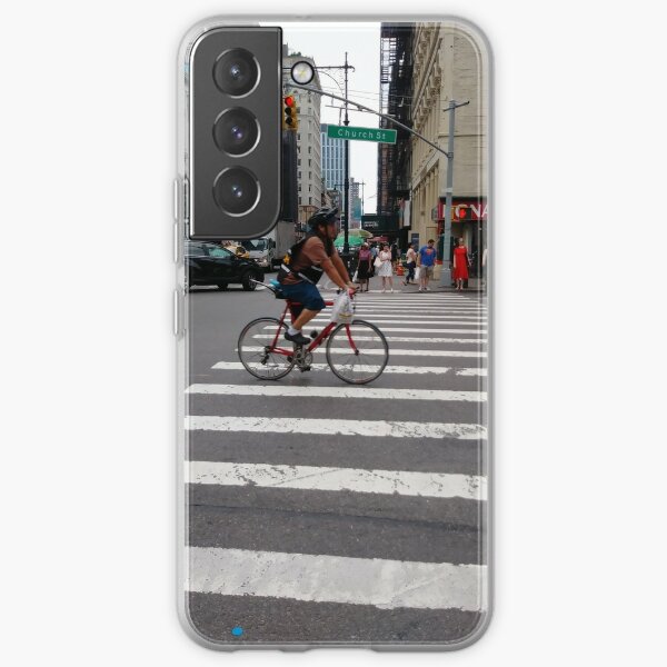 Zebra crossing, New York City, Manhattan, Brooklyn, New York, streets, buildings, pedestrians, #NewYorkCity, #Manhattan, #Brooklyn, #NewYork, #streets, #buildings, #skyscrapers, #cars, #pedestrians Samsung Galaxy Soft Case