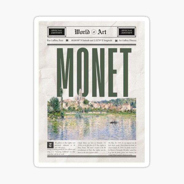 Artikel-Vorschau von Monet Zeitung, designt und verkauft von OliveOil2.