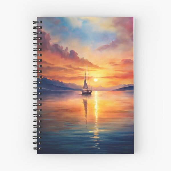 Item preview, Small sailing boat in sunset mood designed and sold by Made-by-Gus.