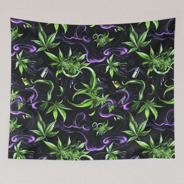 Item preview, Tattoo Cannabis Ascent — Contemporary Graphic Art designed and sold by HEADMADE-TV.