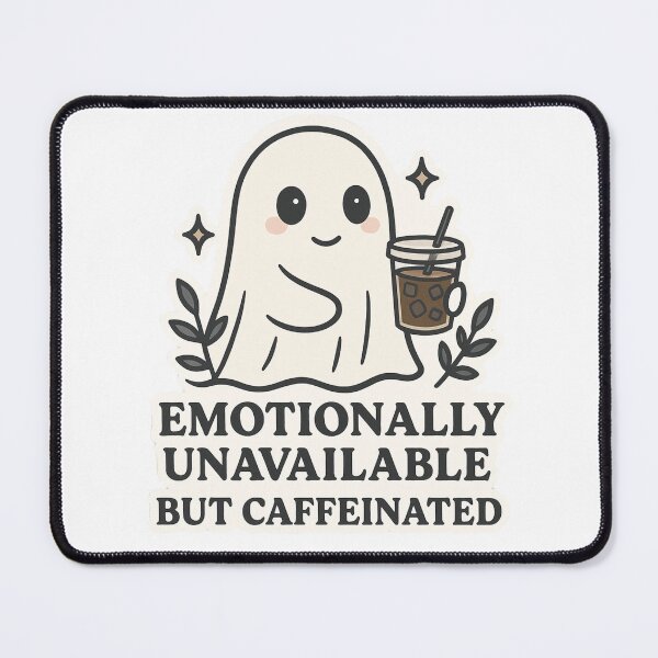 Item preview, Emotionally Unavailable but Caffeinated designed and sold by KyzArt01.