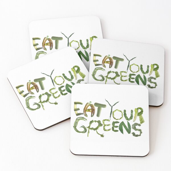 Item preview, Eat Your Greens - all green veggies and fruits, fun and colorful healthy eating  designed and sold by EveryDayDabble.