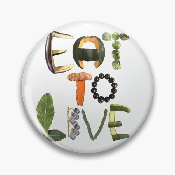Item preview, Eat to Live - Healthy Fruits & Veggies Colorful & Artsy Food Quote designed and sold by EveryDayDabble.