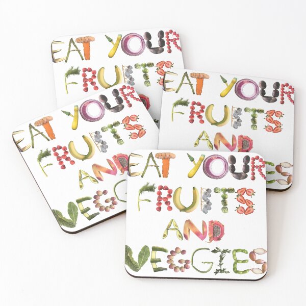 Item preview, Coma sus frutas y verduras - Recordatorio de alimentación saludable - Coma sano designed and sold by EveryDayDabble.
