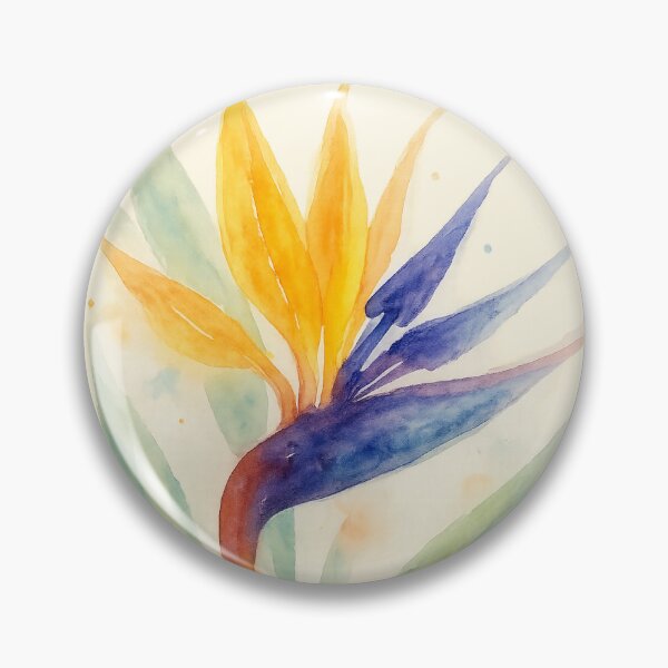 Item preview, Watercolor Bird of Paradise designed and sold by Loavesofcats.