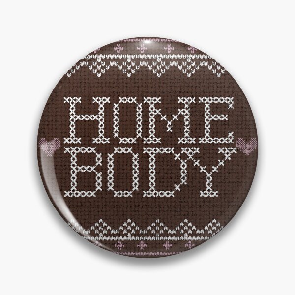 Item preview, "Homebody" brown stitched designed and sold by itgirlcreative.