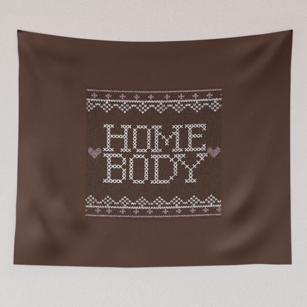 Item preview, "Homebody" brown stitched designed and sold by itgirlcreative.