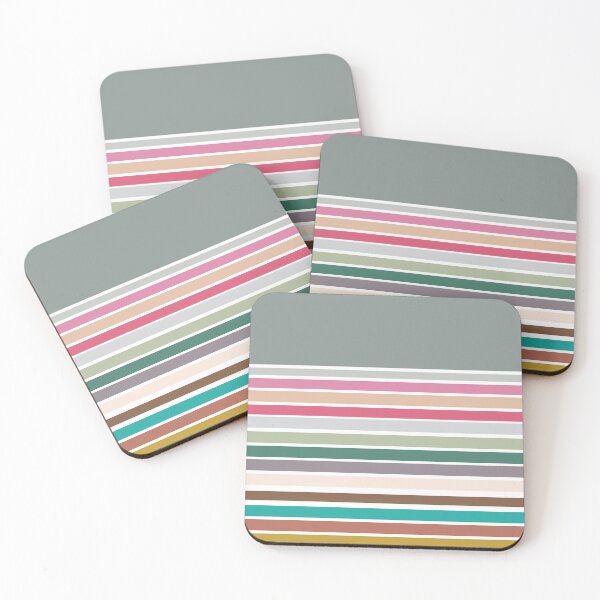 Item preview, Modern Stripe Harmony: Colorful Lines on Clean White designed and sold by EsvitaDesign.
