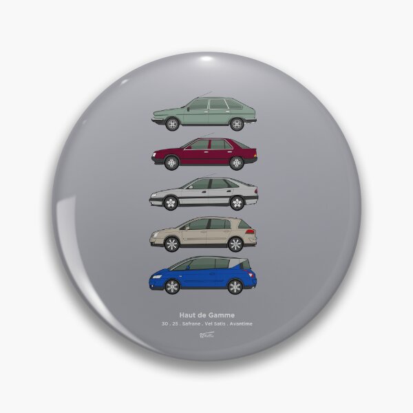 Item preview, "Haut de Gamme" classic car collection, 25, Safrane, Vel Satis & Avantime artwork. designed and sold by RJWautographics.