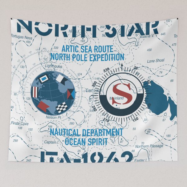Item preview, North Star Nautical Expedition – Arctic Sea Route 1962 designed and sold by PIXEL WORN.