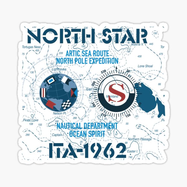 Item preview, North Star Nautical Expedition – Arctic Sea Route 1962 designed and sold by PIXEL WORN.