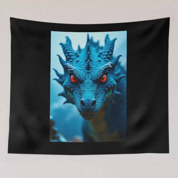 Item preview, Blue Ice Snow Dragon Fantasy Wyrm Drake Serpent designed and sold by PEC-Studio.
