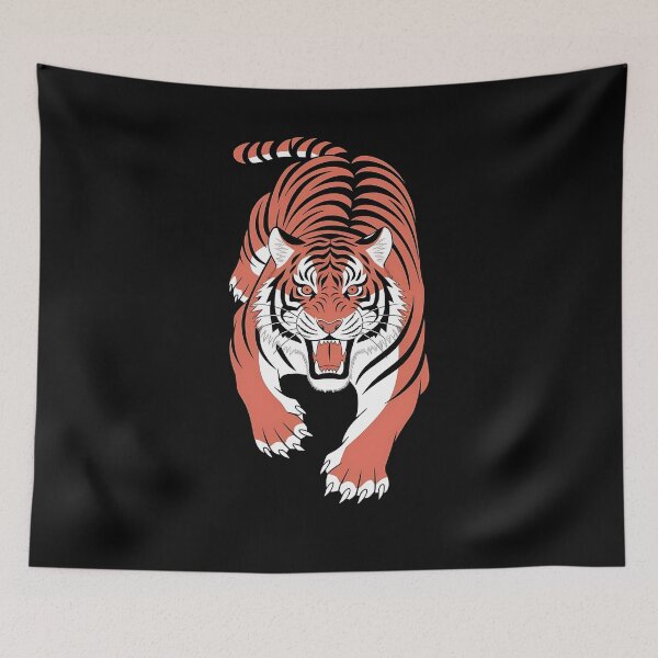 Item preview, Roaring Tiger Graphic - Minimalist Feline Art designed and sold by VA Design.