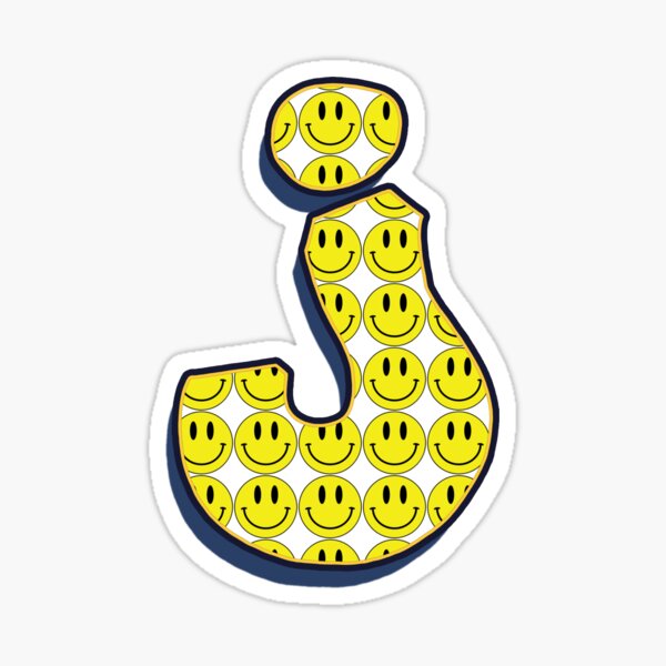 Letter J - Smile Sticker
