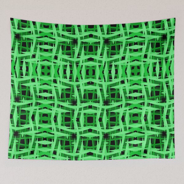 Item preview, Halloween Lime Green and Black Abdstract Seamless Repeat designed and sold by Sharon Schwalbe.