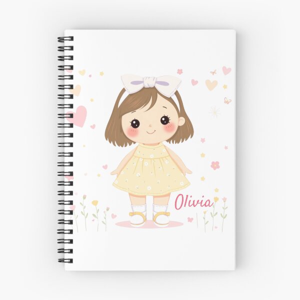 Item preview, Olivia Baby Girl Name – Cute Doll Illustration in Pastel Style designed and sold by daila70.