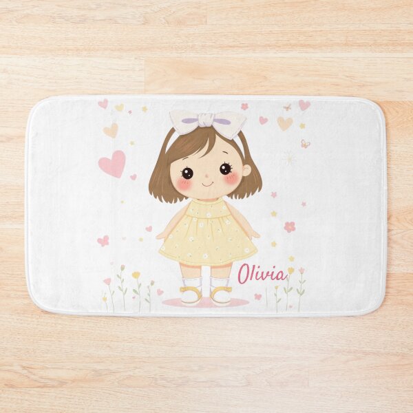 Item preview, Olivia Baby Girl Name – Cute Doll Illustration in Pastel Style designed and sold by daila70.