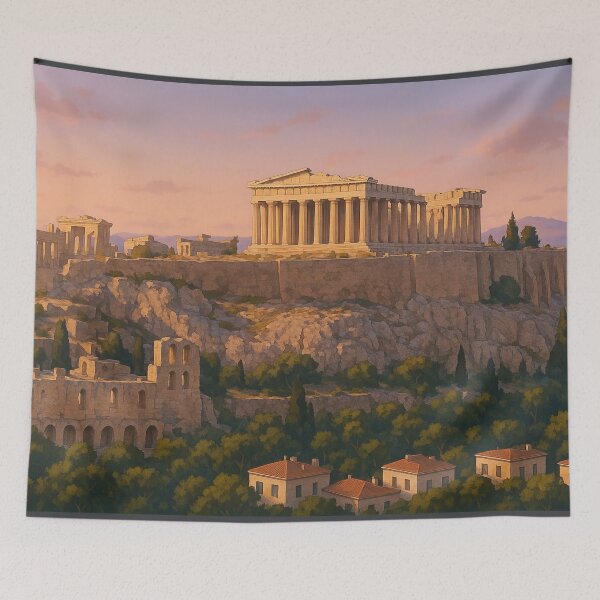 Item preview, The Acropolis of Athens at Sunset designed and sold by KAI-Studio.