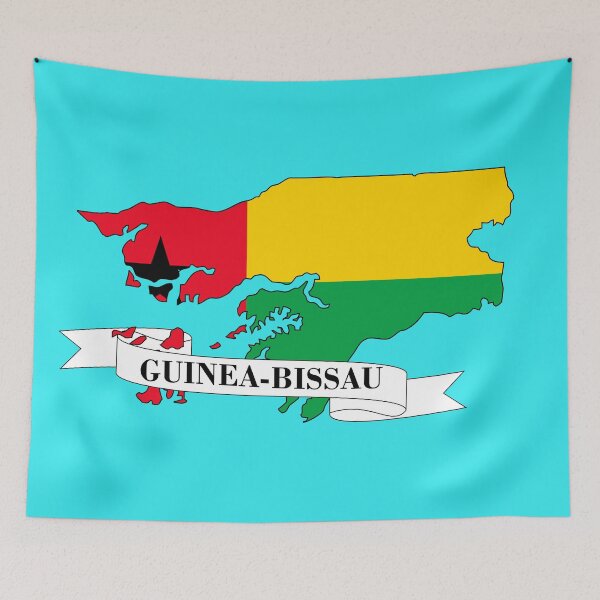 Item preview, Flag map of Guinea-Bissau designed and sold by visual adventures.