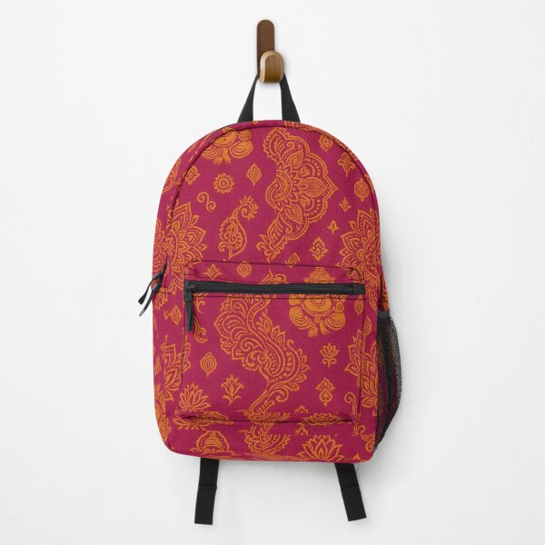 Item preview, Indian Mandala & Ganesha Pattern – Pink Orange Gold Textile Design designed and sold by HAFIZ-DP.