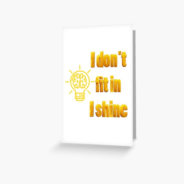 Artikel-Vorschau von Ermächtigendes Zitat: Ich passe nicht hinein, ich strahle, designt und verkauft von Mind Empowerment Designs.