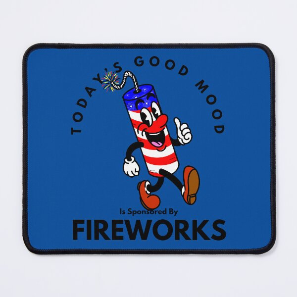 Item preview, Today’s Good Mood Is Sponsored By Fireworks designed and sold by Kate Miller Illustrator.