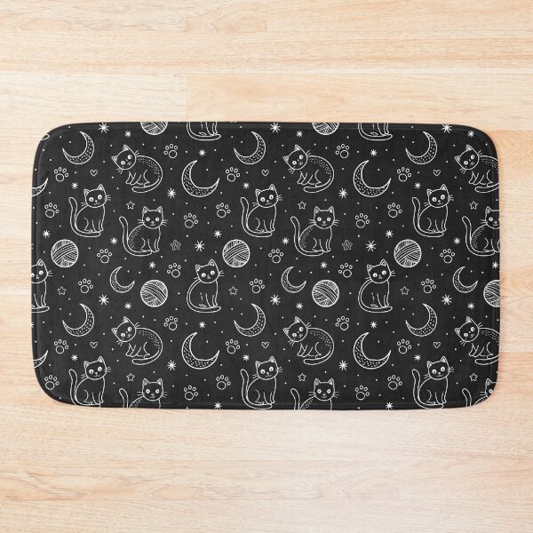 Item preview, Cute Cat Moon Star Doodle Pattern designed and sold by tretyakov.