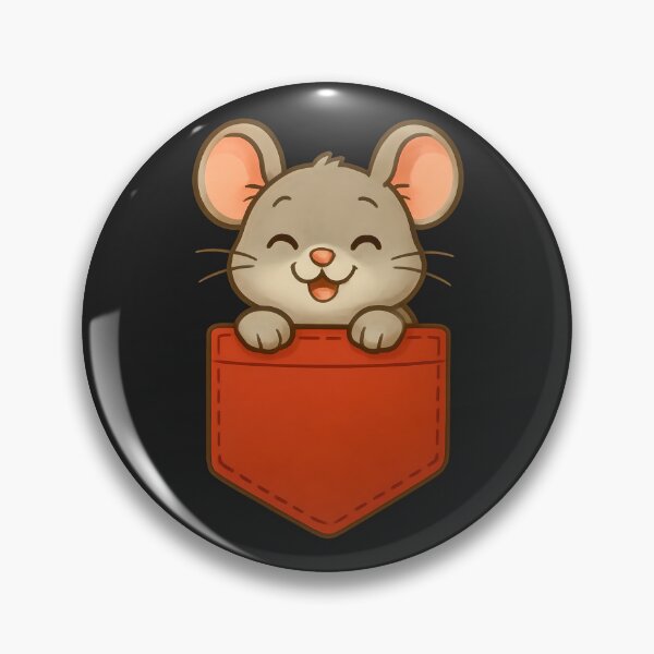 Item preview, Tiny Mouse in Red Pocket – Whimsical Animal Art designed and sold by PrintandJoy.