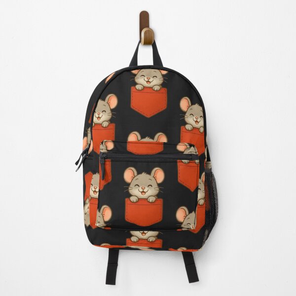 Item preview, Tiny Mouse in Red Pocket – Whimsical Animal Art designed and sold by PrintandJoy.