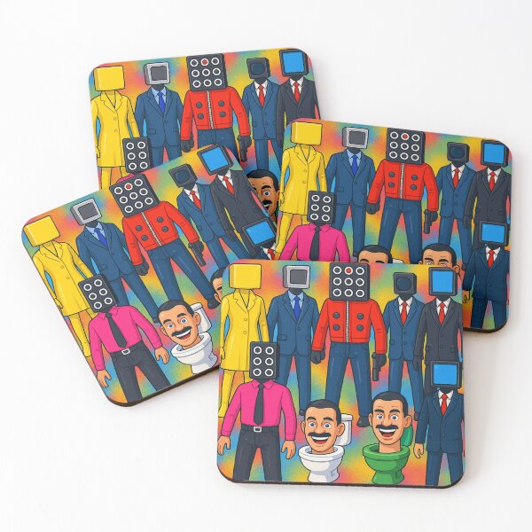 Item preview, Colorful Skibidi Toilet Camera Men Team Cartoon designed and sold by Cartoonaty.