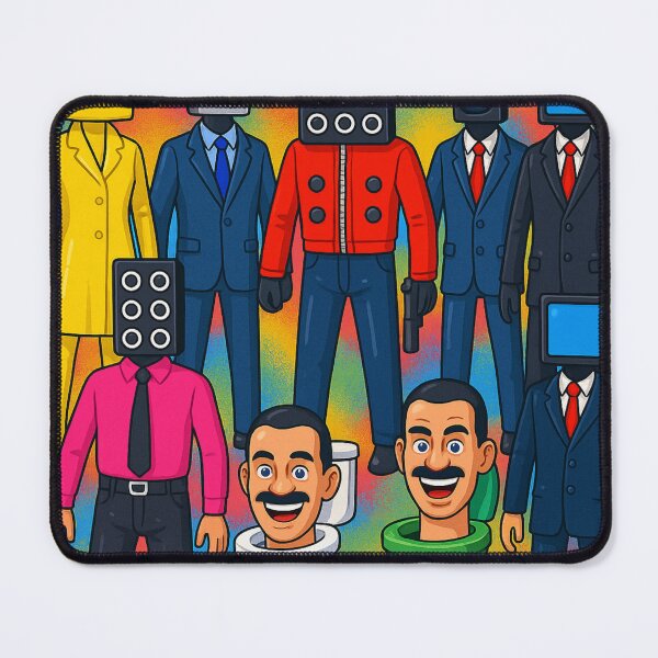 Item preview, Colorful Skibidi Toilet Camera Men Team Cartoon designed and sold by Cartoonaty.