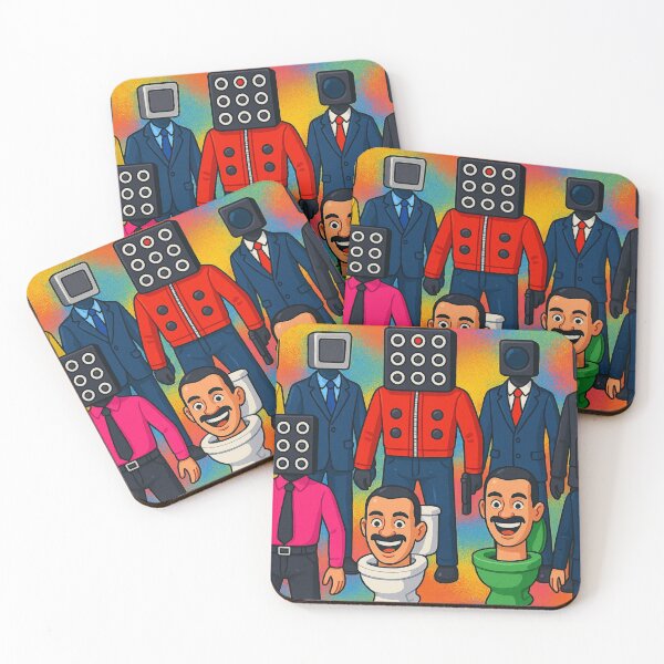 Item preview, Colorful Skibidi Toilet Camera Men Team Cartoon Horizontal designed and sold by Cartoonaty.