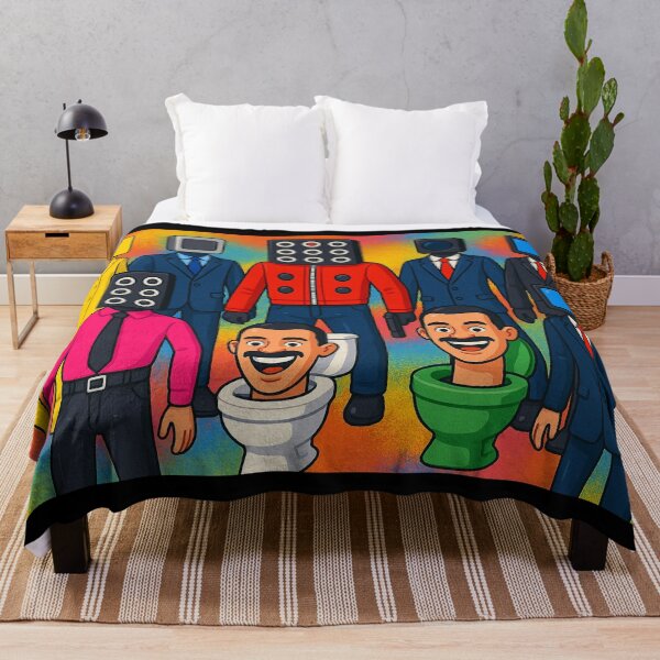Item preview, Colorful Skibidi Toilet Camera Men Team Cartoon Horizontal designed and sold by Cartoonaty.