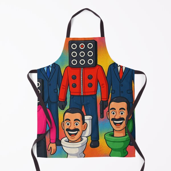 Item preview, Colorful Skibidi Toilet Camera Men Team Cartoon Horizontal designed and sold by Cartoonaty.