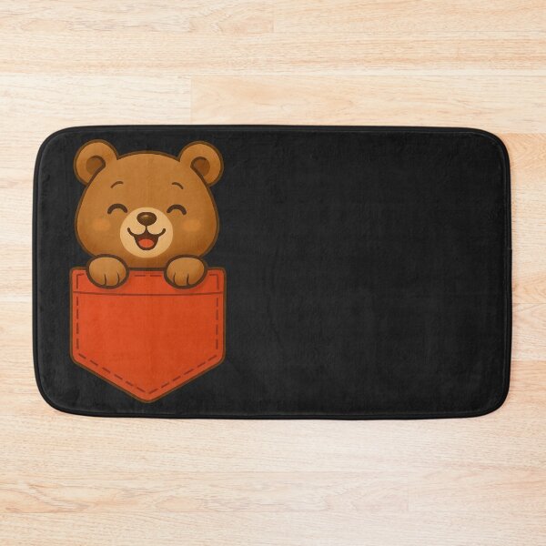 Item preview,  Cuddly Bear in Red Pocket – Cozy Animal Art designed and sold by PrintandJoy.