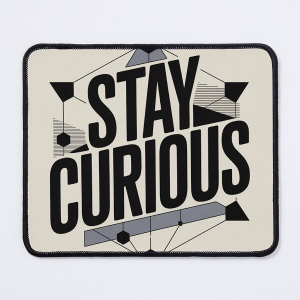 Item preview, Stay Curious – Bold and Motivational Typography Art with Geometric Accents designed and sold by pnidesign.