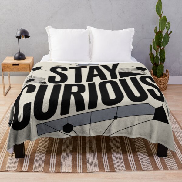 Item preview, Stay Curious – Bold and Motivational Typography Art with Geometric Accents designed and sold by pnidesign.