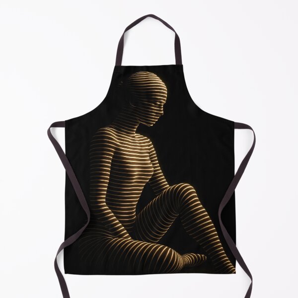 Item preview, Luminous Striped Figure - Sci-Fi Contemplation Art designed and sold by VA Design.