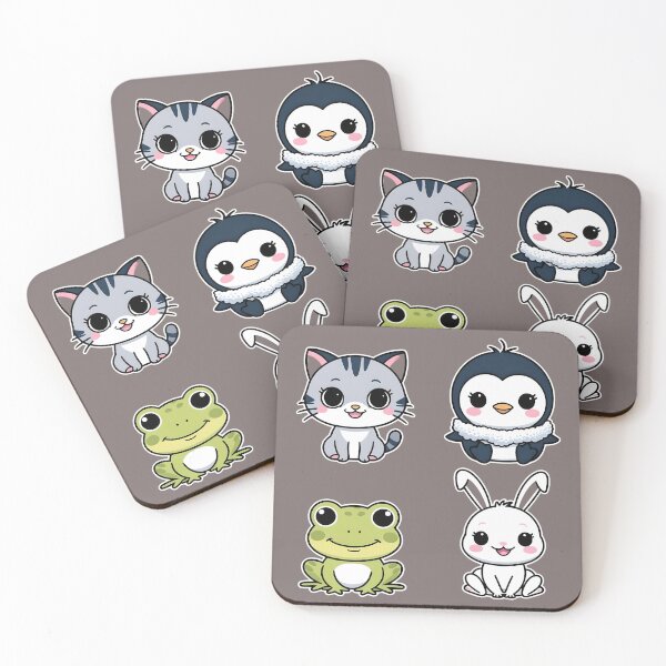 Item preview, Chibi Animal Grid Design designed and sold by PrintandJoy.
