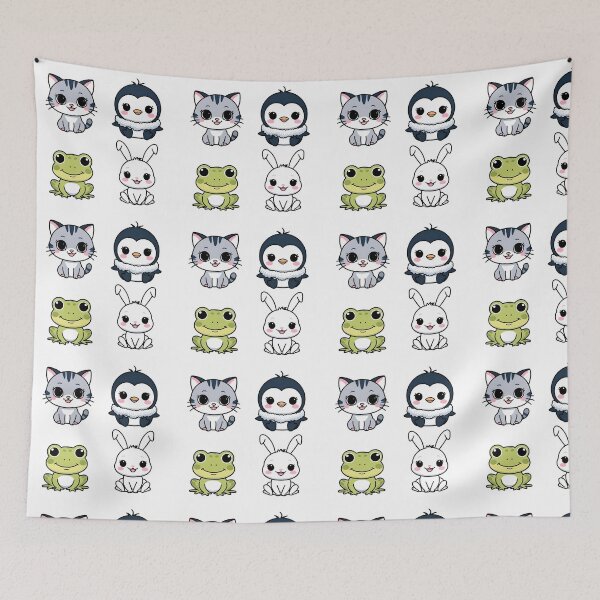 Item preview, Chibi Animal Grid Design designed and sold by PrintandJoy.