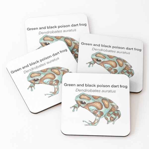 Item preview, Green and black poison dart frog (Dendrobates auratus)  designed and sold by DoodleSnake58.