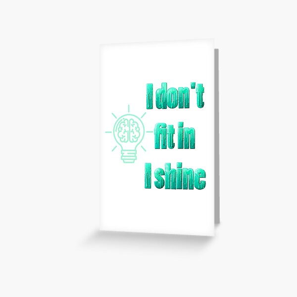 Artikel-Vorschau von Ermächtigendes Zitat: Ich passe nicht hinein, ich strahle minzig, designt und verkauft von Mind Empowerment Designs.
